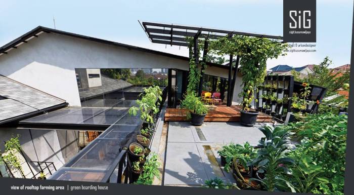 Membuat taman rooftop dengan konsep modern